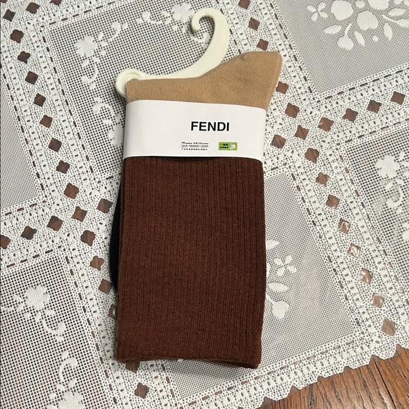 NWT Ladies Designer Black, Brown, and Tan Socks Trio - Picture 3 of 4